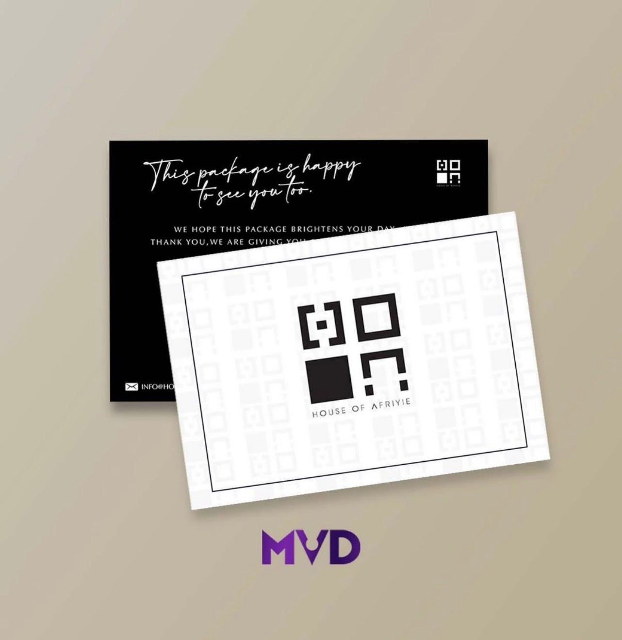 Thank you card design